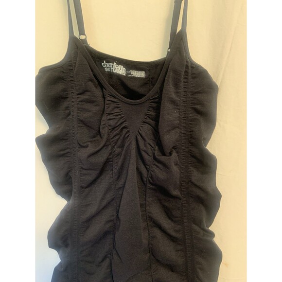 CHARLOTTE RUSSE Black Spaghetti Strap Bodycon Mini Dress Women Medium Goth Sexy - Picture 4 of 5
